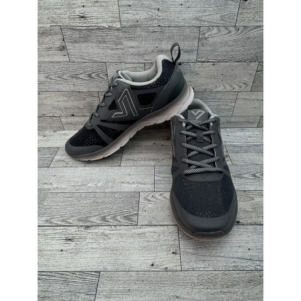 Vionic Shoes Womens Size 6.5 Gray Black 335MILES Walking Sneakers Mesh‎ Comfort